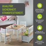 BOMI� Kindersitzgruppe Anna in wei� und natur Sitzgruppe Kindertisch, Truhenbank und 2 x Stuhl