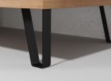 Couchtisch Linea in Eiche Artisan Beistelltisch quadratisch mit Ablage 60 x 60 cm