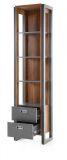Regal Auburn in Eiche Stirling und Matera grau Regalschrank 49 x 202 cm B�cherregal