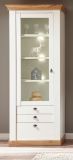 Vitrine Hemsby in wei� Pinie und Eiche Wotan Landhaus Vitrinenschrank 82 x 204 cm