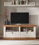 Wandboard Hemsby in wei� Pinie Landhaus Wandregal 146 cm B�cherregal