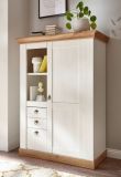 Highboard Hemsby in wei� Pinie und Eiche Wotan Landhaus Anrichte 102 x 139 cm