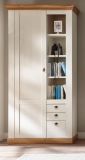 Stauraumschrank Hemsby in wei� Pinie und Eiche Wotan Landhaus Mehrzweckschrank 102 x 204 cm