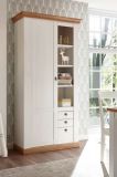Stauraumschrank Hemsby in wei� Pinie und Eiche Wotan Landhaus Mehrzweckschrank 102 x 204 cm