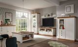 Wohnwand Hemsby in wei� Pinie und Eiche Wotan Landhaus Schrankwand 4-teilig 356 x 204 cm