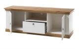 Wohnwand Hemsby in wei� Pinie und Eiche Wotan Landhaus Schrankwand 4-teilig 387 x 204 cm