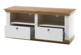 Wohnwand Hemsby in wei� Pinie und Eiche Wotan Landhaus Schrankwand 3-teilig 376 x 139 cm