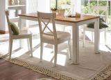 Esszimmer Set Hemsby in wei� Pinie und Eiche Wotan Landhaus Speisezimmer 3-teilig