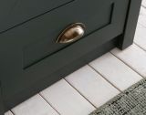 Garderobe Sitzbank Forres in gr�n Landhausstil Garderobenbank 110 x 47 cm