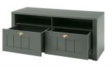 Garderobe Sitzbank Forres in gr�n Landhausstil Garderobenbank 110 x 47 cm