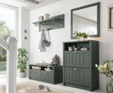 Garderobenkombination Forres in gr�n Landhausstil Garderobe Set 4-teilig 212 x 198 cm
