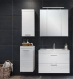Badezimmer H�ngeschrank Aura in wei� Hochglanz Badschrank h�ngend 35 x 75 cm