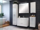 Badezimmer Hochschrank Aura in wei� Hochglanz Badschrank h�ngend 35 x 170 cm