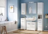 Badezimmer Unterschrank Leon in wei� Hochglanz Badm�bel Kommode 30 x 79 cm