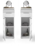 Badezimmer Unterschrank Leon in wei� Hochglanz Badm�bel Kommode 30 x 79 cm