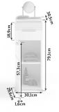 Badezimmer Unterschrank Leon in wei� Hochglanz Badm�bel Kommode 30 x 79 cm