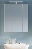 Badezimmer Spiegelschrank Leon in wei� Badschrank 3-t�rig 60 x 70 cm