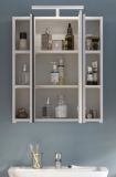 Badezimmer Spiegelschrank Leon in wei� Badschrank 3-t�rig 60 x 70 cm