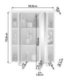 Badezimmer Spiegelschrank Leon in wei� Badschrank 3-t�rig 60 x 70 cm