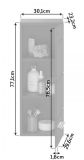 Badezimmer H�ngeschrank Leon in schwarz Hochglanz Badschrank h�ngend 30 x 77 cm