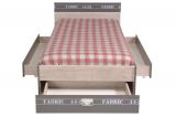 Parisot Kinder- und Jugendzimmer Set 5-teilig Fabric20 in Esche grau und schwarz mit Gamingtisch