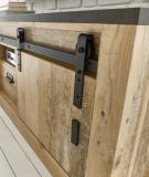 TV-Lowboard Stove in Used Wood hell und anthrazit TV Unterteil in Komforth�he 201 x 61 cm