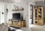 TV-Lowboard Stove in Used Wood hell und anthrazit TV Unterteil in Komforth�he 201 x 61 cm