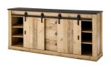Sideboard Stove in Used Wood hell und anthrazit Kommode 201 x 91 cm