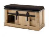 Garderobe Sitzbank Stove in Used Wood hell und anthrazit Garderobenbank 93 x 46 cm