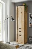 Schuhschrank Stove in Used Wood hell und anthrazit Flurschrank 51 x 201 cm Mehrzweckschrank