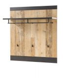 Garderobe Set 4-teilig Stove in Used Wood hell und anthrazit Garderobenkombination 164 x 201 cm