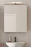 Badezimmer Spiegelschrank Tomaso in Nox Eiche Badschrank 3-t�rig 60 x 77 cm, Soft-Close