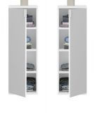 Kommode SystemX in wei� Hochglanz Mehrzweckschrank 30 x 99 cm