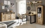 Schreibtisch Stove in Used Wood hell und anthrazit Laptoptisch f�r Homeoffice und B�ro 125 x 60 cm