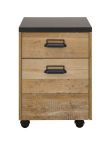 Rollcontainer Stove in Used Wood und anthrazit Schreibtisch Container 47 x 60 cm
