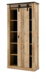 Aktenschrank Stove in Used Wood hell und anthrazit B�ro Regalschrank 93 x 201 cm