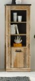 Aktenregal Stove in Used Wood hell und anthrazit B�ro Regalschrank 51 x 146 cm