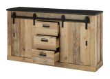 B�ro Kommode Stove in Used Wood hell und anthrazit Sideboard 162 x 91 cm