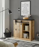 B�rom�bel Set Stove in Used Wood hell und anthrazit mit Aktenschrank