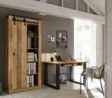 B�rom�bel Set Stove in Used Wood hell und anthrazit mit Aktenschrank