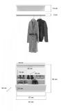 Garderobe Set 3-teilig SystemX in wei� Hochglanz Kommode und Kleiderstange 61 cm