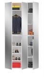Garderobenschrank mit Spiegel SystemX in wei� Mehrzweckschrank mit Spiegelt�ren 91 x 193 cm