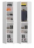 Kleiderschrank SystemX in wei� Hochglanz Mehrzweckschrank 122 x 193 cm