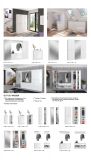 Garderobe mit Spiegel SystemX in wei� Hochglanz Garderobenschrank mit Spiegelt�r 243 x 193 cm