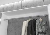 Garderobenschrank mit Spiegel SystemX in wei� Hochglanz Flurgarderobe mit Spiegelt�r 183 x 193 cm
