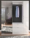 Garderobe SystemX in wei� Hochglanz Garderoben-Set mit Spiegelt�r 152 x 193 cm