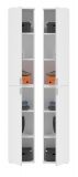 Garderobenschrank SystemX in wei� Hochglanz Schuhschrank 212 x 193 cm
