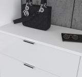 Garderobenschrank mit Spiegel SystemX in wei� Hochglanz Kleiderschrank mit Spiegelt�r 273 x 193 cm
