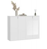 Kommode SystemX in wei� Hochglanz Sideboard Mehrzweckschrank 122 x 99 cm
