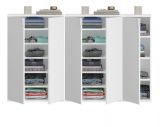 Sideboard SystemX in wei� Hochglanz Kommode Mehrzweckschrank 152 x 99 cm